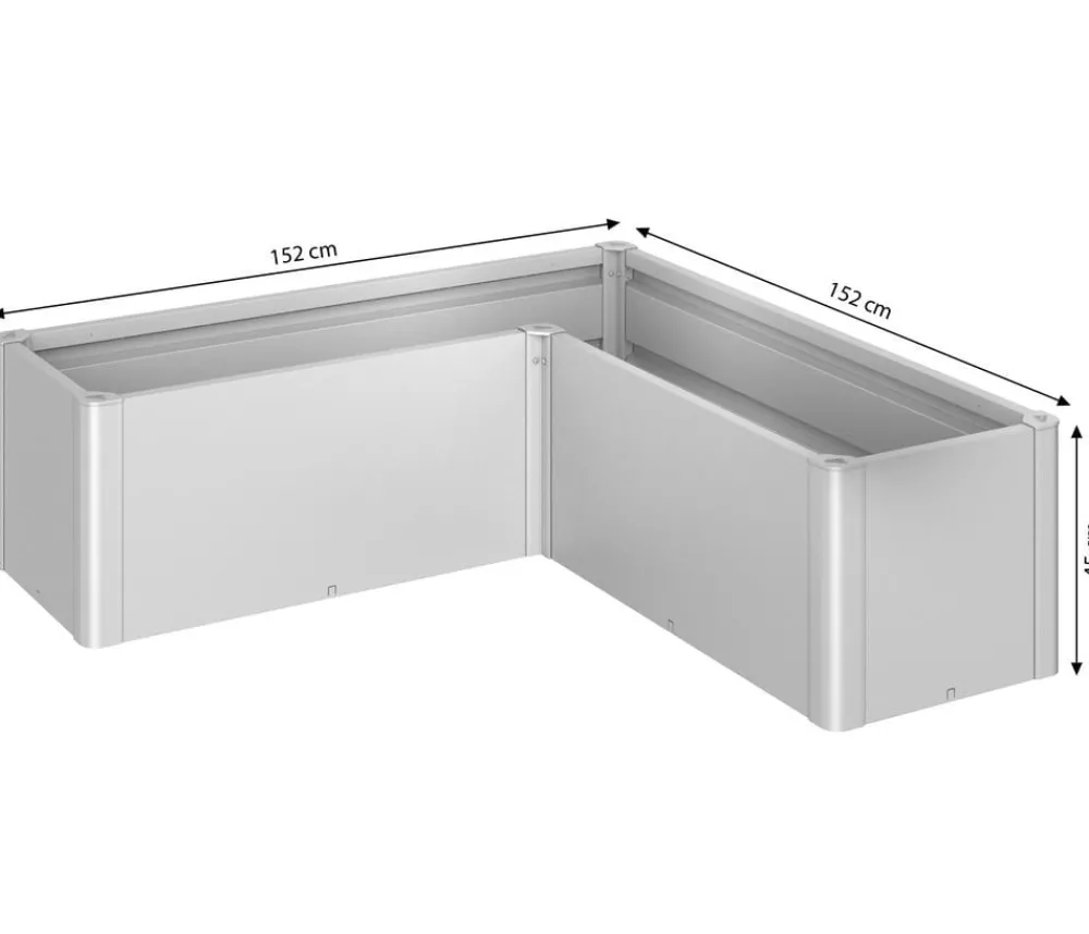 biohort Hochbeete & Frühbeete - Hochbeet Belvedere L150 Silber