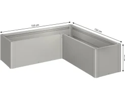 biohort Hochbeete & Frühbeete - Hochbeet Belvedere L150 Quarzgrau