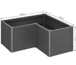 biohort Hochbeete & Frühbeete - Hochbeet Belvedere L100 Dunkelgrau