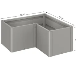 biohort Hochbeete & Frühbeete - Hochbeet Belvedere L100 Quarzgrau