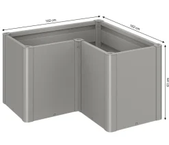 biohort Hochbeete & Frühbeete - Hochbeet Belvedere L100 Quarzgrau