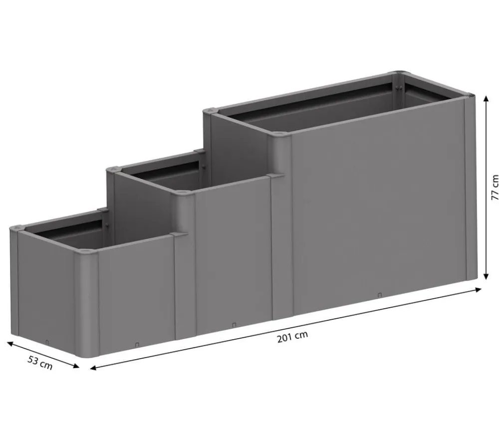 biohort Hochbeet DaVinci Version 3, ca. B201/H77/T53 cm Quarzgrau New