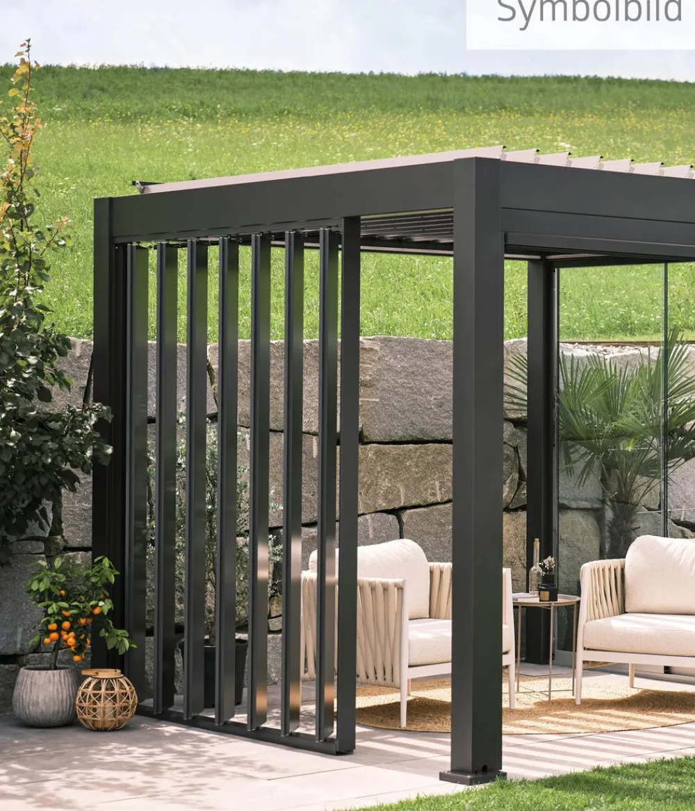 biohort Pergolen > Lamellenseitenwand für Pergolen 2 m, ca. B192,6/H235/T10,3 cm