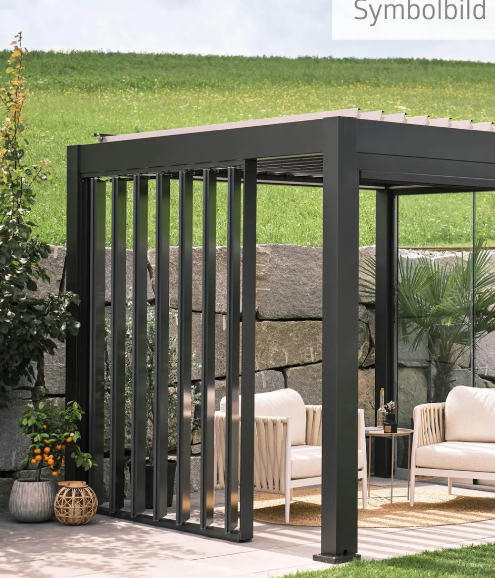 biohort Pergolen > Lamellenseitenwand für Pergolen 2,5 m, ca. B245,7/H235/T10,3 cm