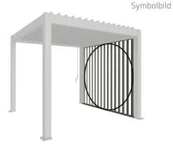 biohort Lamellenseitenwand für Pergolen 2,5 m, ca. B245,7/H235/T10,3 cm Quarzgrau Hot