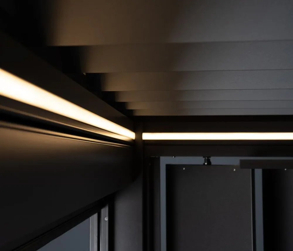 biohort Pergolen - LED-Beleuchtung für Pergolen 4,5 x 3,5 / 5 x 3 / 5 x 3,5 / 5,5 x 3 Warmweiß