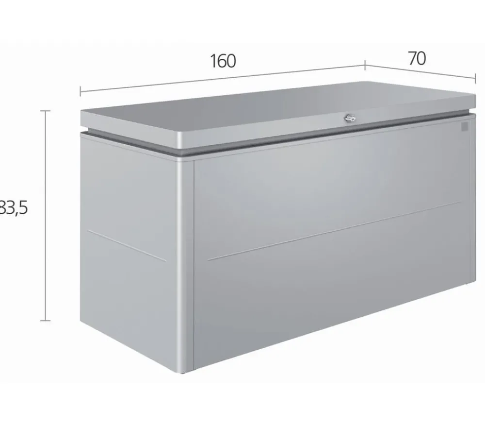 biohort Aufbewahrungsboxen - LoungeBox® 160 Silber