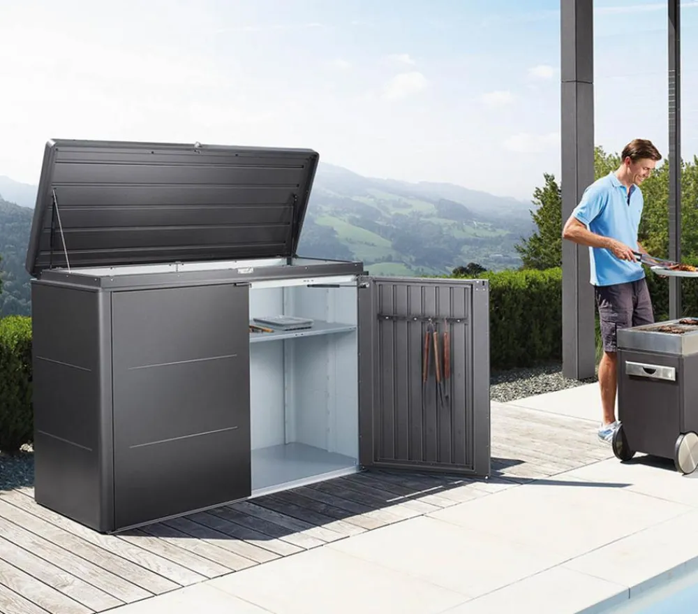 biohort Metallgerätebox HighBoard 160 Dunkelgrau Outlet