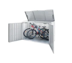 biohort Gartenschränke & Minigaragen - Metallgerätebox HighBoard 160 Silber