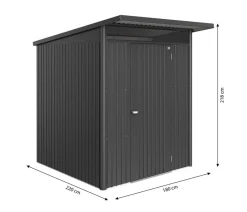 biohort Gartenhäuser & Gerätehäuser > Metallgerätehaus AvantGarde ECO A1, ca. B180/H218/T220 cm