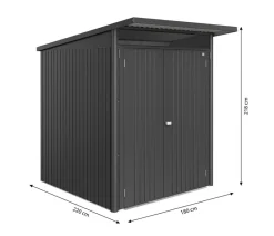 biohort Gartenhäuser & Gerätehäuser > Metallgerätehaus AvantGarde ECO A1, ca. B180/H218/T220 cm