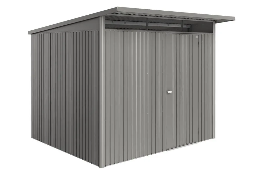 biohort Gartenhäuser & Gerätehäuser - Metallgerätehaus AvantGarde ECO A6, ca. B260/H218/T260 cm Quarzgrau