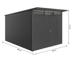 biohort Gartenhäuser & Gerätehäuser > Metallgerätehaus AvantGarde ECO A8, ca. B260/H222/T380 cm