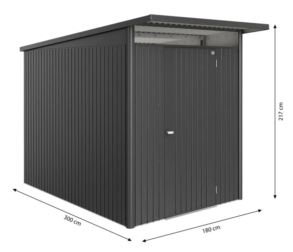 biohort Gartenhäuser & Gerätehäuser > Metallgerätehaus AvantGarde ECO A3, ca. B180/H217/T300 cm