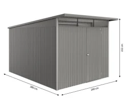 biohort Metallgerätehaus AvantGarde ECO A8, ca. B260/H222/T380 cm Quarzgrau Online