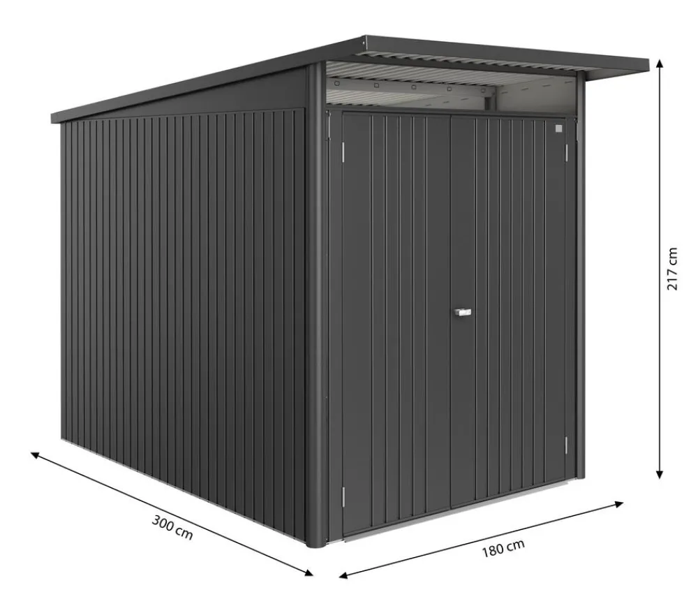 biohort Metallgerätehaus AvantGarde ECO A3, ca. B180/H217/T300 cm Dunkelgrau Online