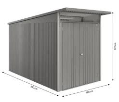 biohort Gartenhäuser & Gerätehäuser > Metallgerätehaus AvantGarde ECO A4, ca. B180/H222/T380 cm