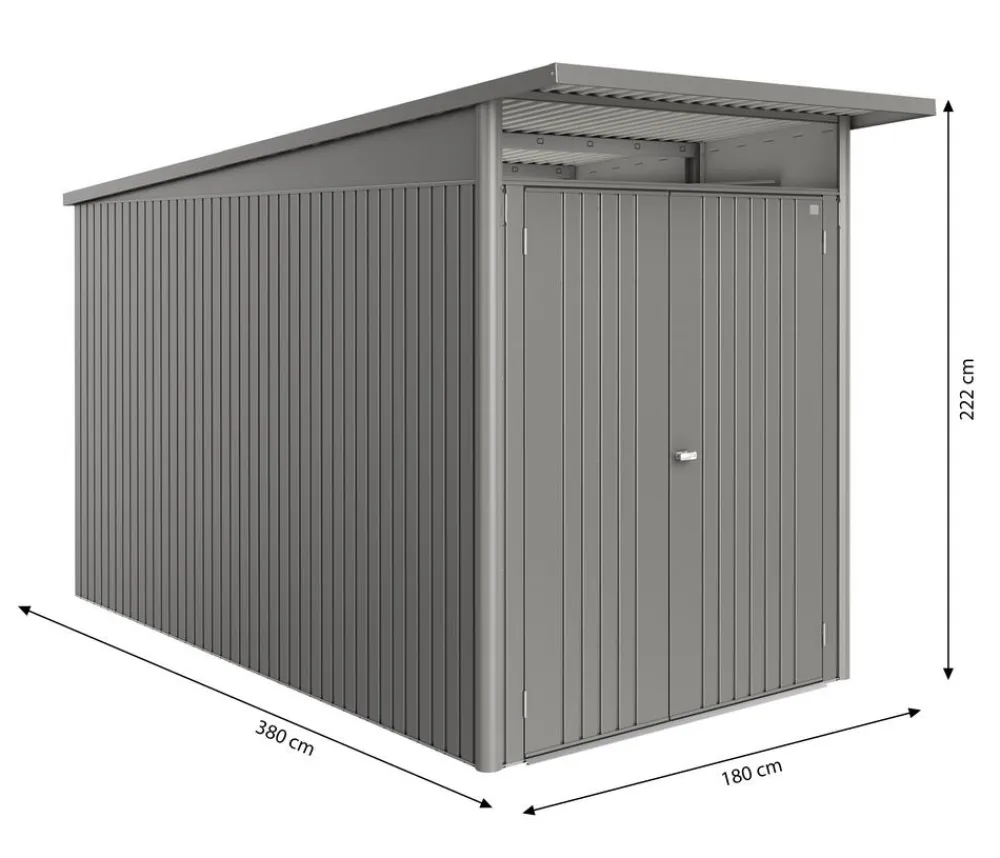 biohort Gartenhäuser & Gerätehäuser > Metallgerätehaus AvantGarde ECO A4, ca. B180/H222/T380 cm