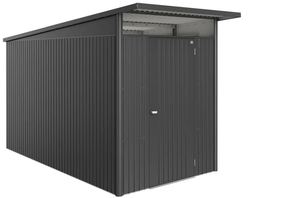 biohort Gartenhäuser & Gerätehäuser - Metallgerätehaus AvantGarde ECO A4, ca. B180/H222/T380 cm Dunkelgrau