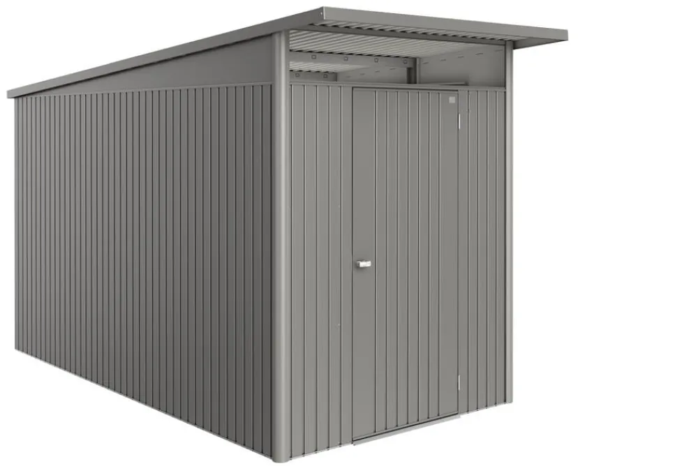 biohort Gartenhäuser & Gerätehäuser - Metallgerätehaus AvantGarde ECO A4, ca. B180/H222/T380 cm Quarzgrau