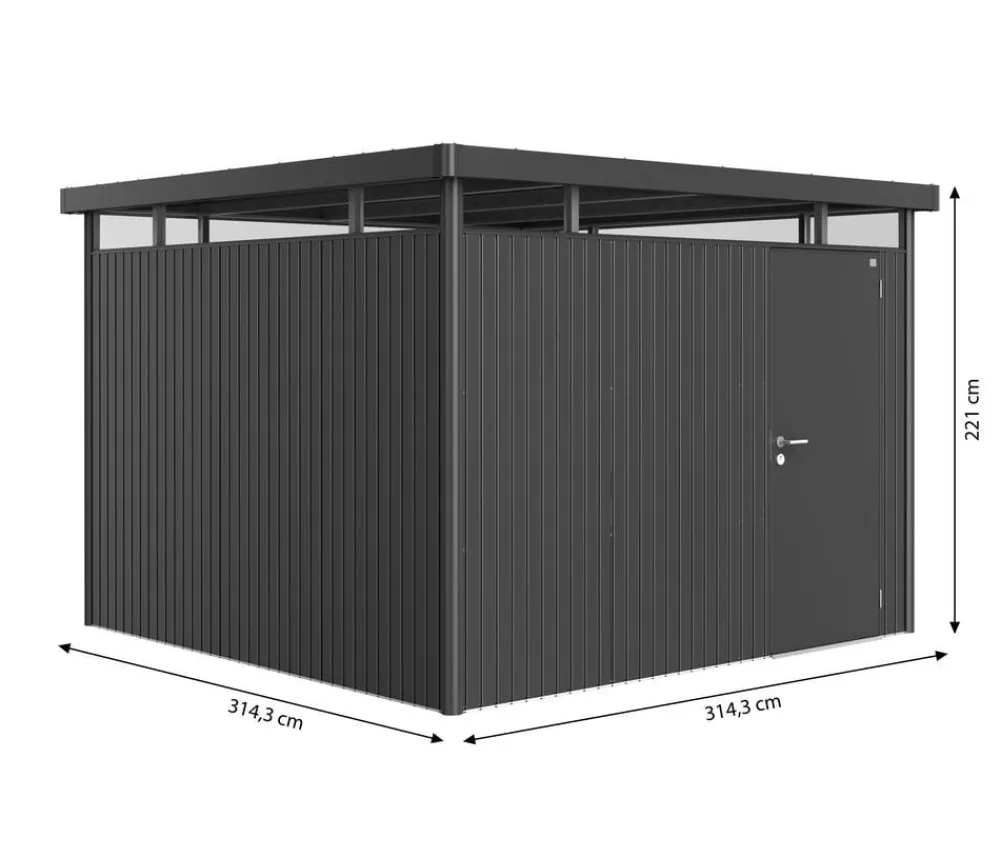 biohort Gartenhäuser & Gerätehäuser > Metallgerätehaus HighLine H6, ca. B314,3/H221/T314,3 cm