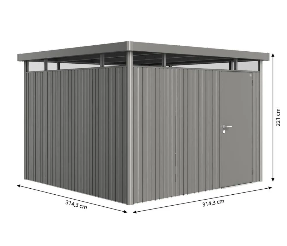biohort Gartenhäuser & Gerätehäuser > Metallgerätehaus HighLine H6, ca. B314,3/H221/T314,3 cm