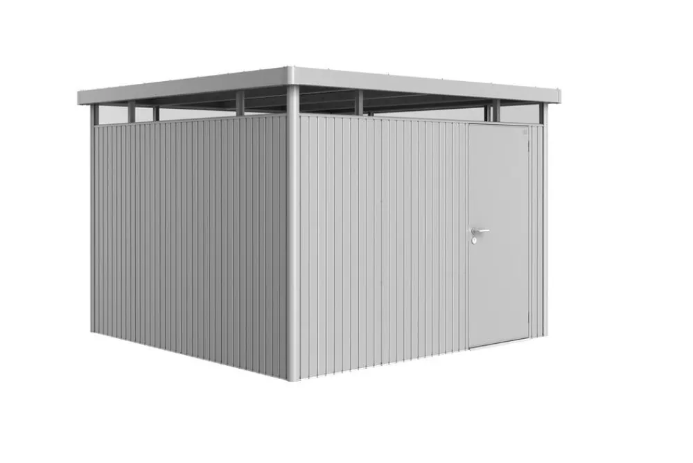 biohort Metallgerätehaus HighLine H6, ca. B314,3/H221/T314,3 cm Silber Hot