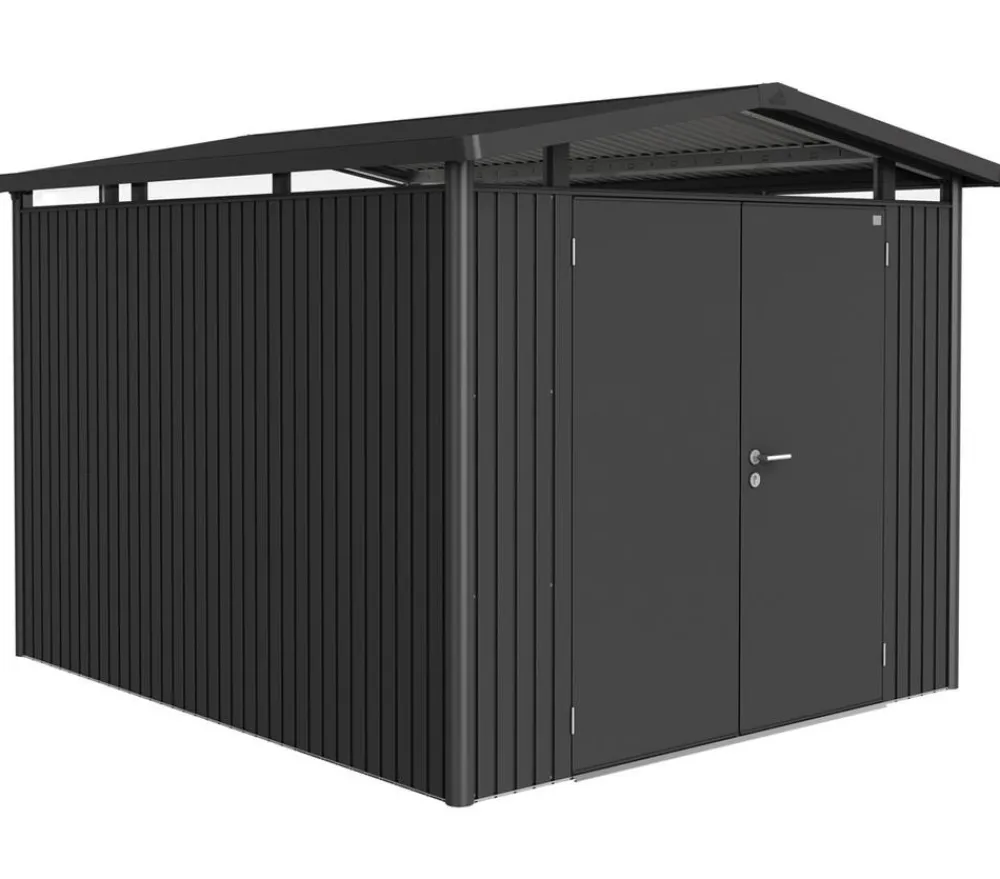 biohort Metallgerätehaus Panorama® P5, ca. B273/H227/T318 cm Dunkelgrau Best