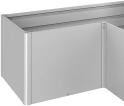 biohort Hochbeete & Frühbeete - Metall-HochBeet L, ca. B201,6/H77/T201,6 cm Silber
