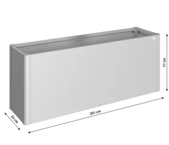 biohort Hochbeete & Frühbeete > Metall HochBeet 2x0,5, ca. B201,6/H77/T54,7 cm