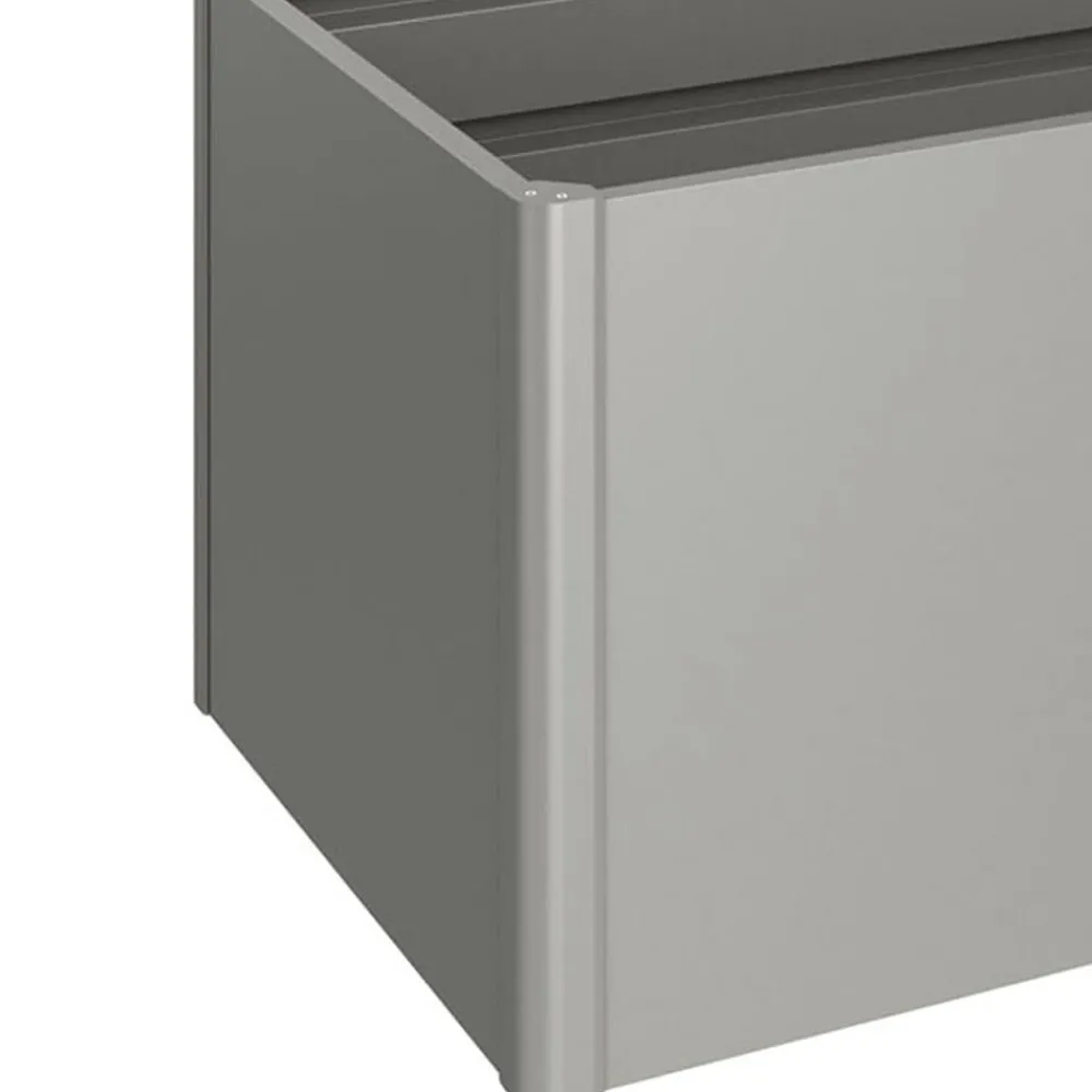 biohort Hochbeete & Frühbeete - Metall-HochBeet 2x1, ca. B201,6/H77/T103,1 cm Quarzgrau