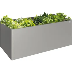 biohort Hochbeete & Frühbeete - Metall-HochBeet 2x1, ca. B201,6/H77/T103,1 cm Quarzgrau