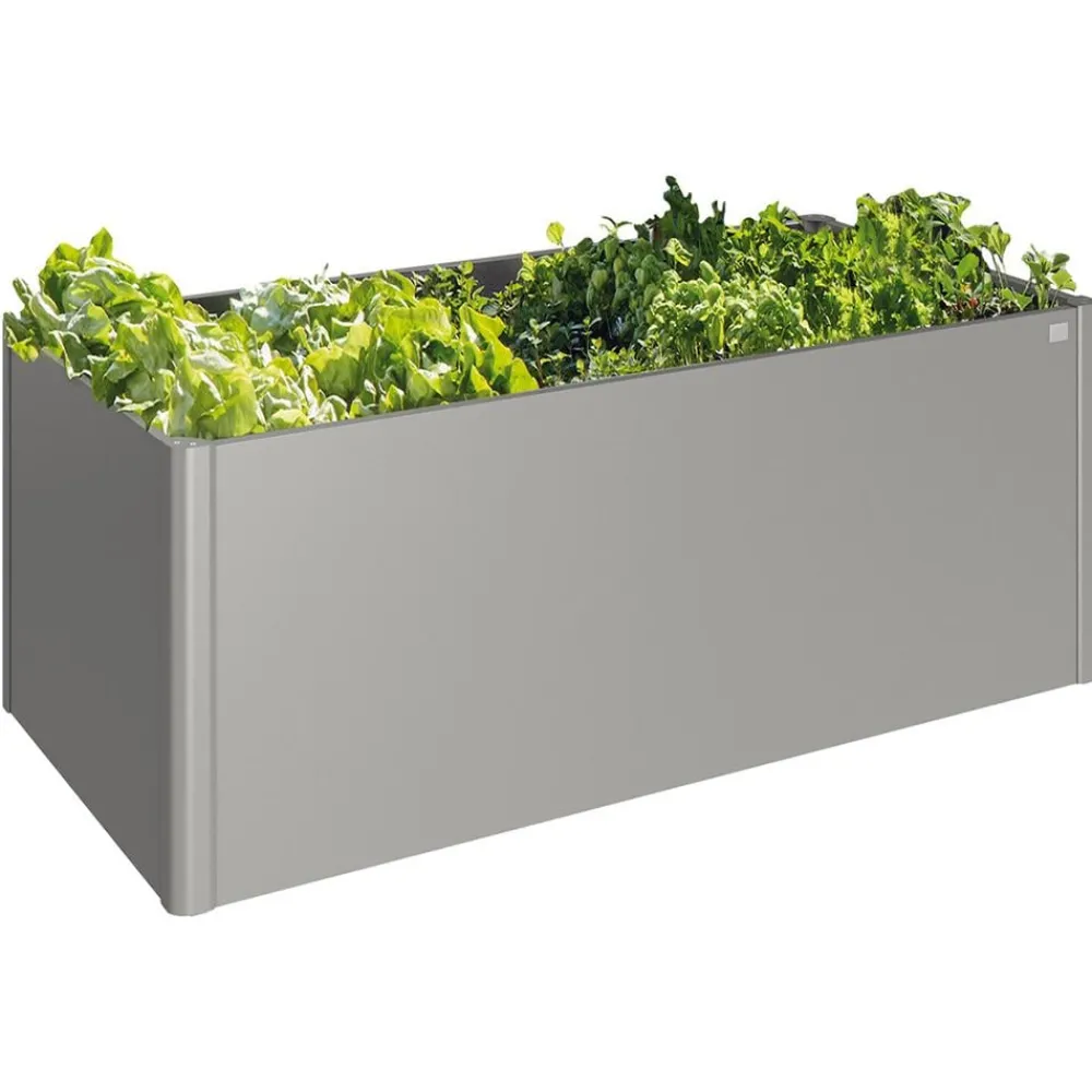 biohort Hochbeete & Frühbeete - Metall-HochBeet 2x1, ca. B201,6/H77/T103,1 cm Quarzgrau
