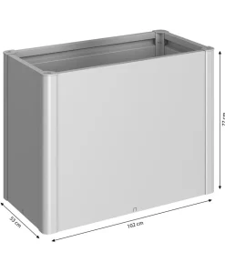 biohort Hochbeete & Frühbeete - Metall-HochBeet 1x1, ca. B103,1/H77/T103,1 cm Dunkelgrau