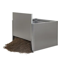biohort Hochbeete & Frühbeete - Metall HochBeet 1,5x0,5, ca. B152/H77/T53 cm Silber