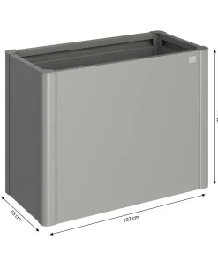 biohort Hochbeete & Frühbeete - Metall HochBeet 1x0,5, ca. B103,1/H77/T54,7 cm Quarzgrau