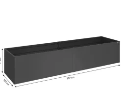 biohort Hochbeete & Frühbeete - Metall-Hochbeet 4x1, ca. B397/H77/T102 cm Dunkelgrau