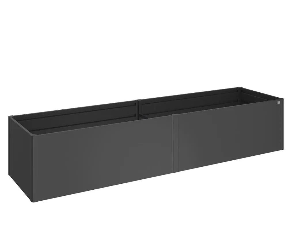 biohort Hochbeete & Frühbeete - Metall-Hochbeet 4x1, ca. B397/H77/T102 cm Dunkelgrau