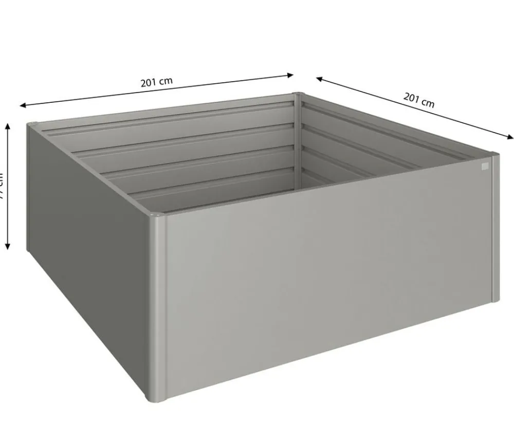 biohort Hochbeete & Frühbeete > Metall-HochBeet 2x2, ca. B201,6/H77/T201,6 cm