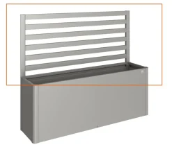 biohort Rankgitter & Obelisken|Hochbeete & Frühbeete - Metall-Rankgitter für HochBeet 4x1, ca. B397/H91/T4 cm Quarzgrau