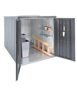 biohort Gartenschränke & Minigaragen - MiniGarage L, ca. B145/H151/T203 cm Dunkelgrau