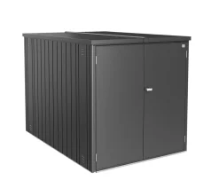 biohort Gartenschränke & Minigaragen - MiniGarage L, ca. B145/H151/T203 cm Dunkelgrau