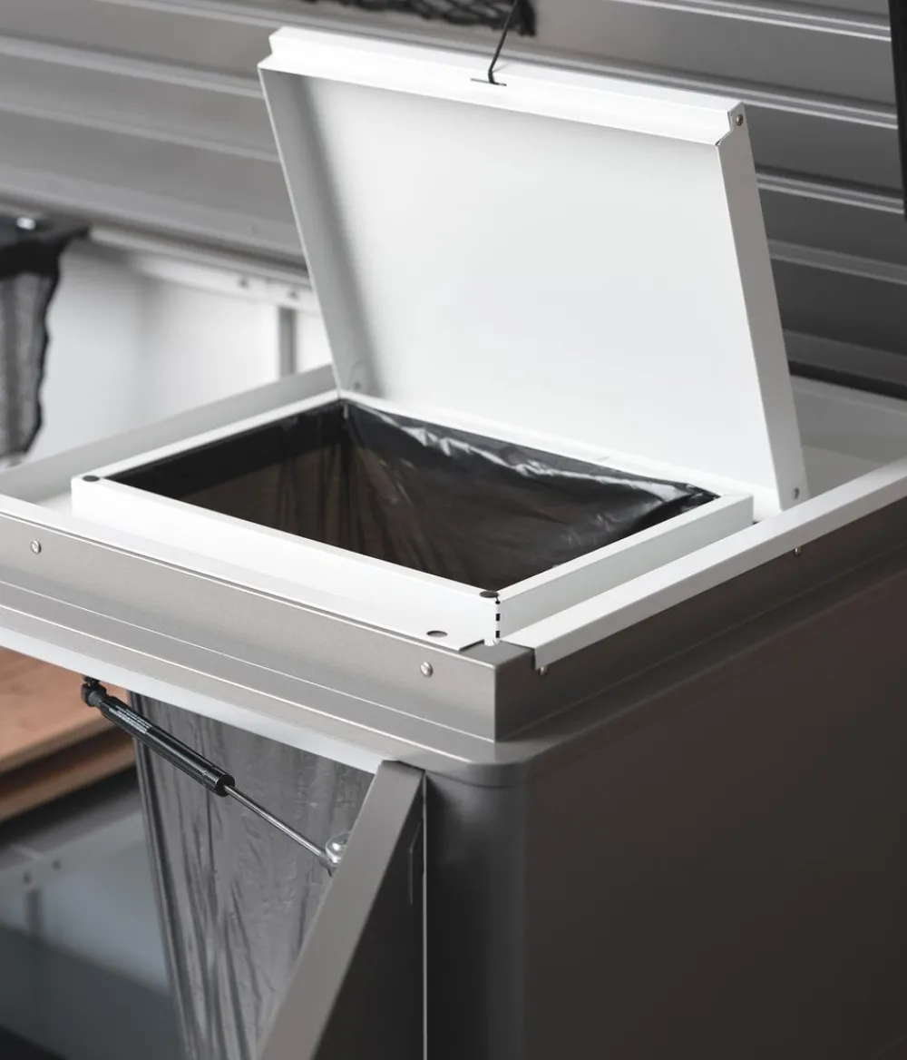 biohort Zubehör & Ausstattung - Müllsackhalterung für HighBoard Gr. 200, ca. B56/H21,3/T44,6 cm Hellgrau