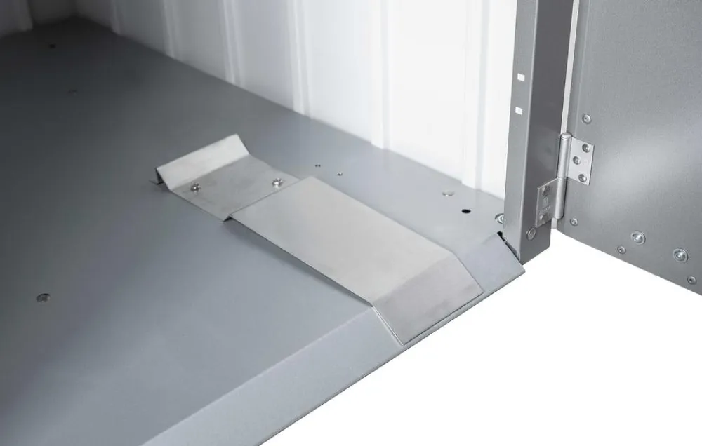 biohort Mülltonnenbox Alex, ca. B80/H129/T88 cm Silber