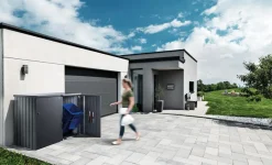 biohort Mülltonnenboxen - Mülltonnenbox Alex, ca. B80/H129/T88 cm Dunkelgrau