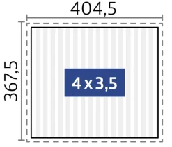 biohort Pergolen > Pergola 4 x 3,5 einfarbig, ca. B404,5/H264/T367,5 cm