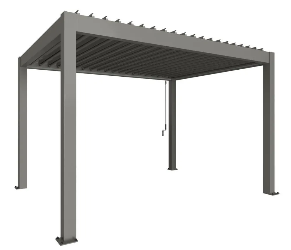 biohort Pergola 4 x 3 einfarbig, ca. B404,5/H264/T312 cm Quarzgrau