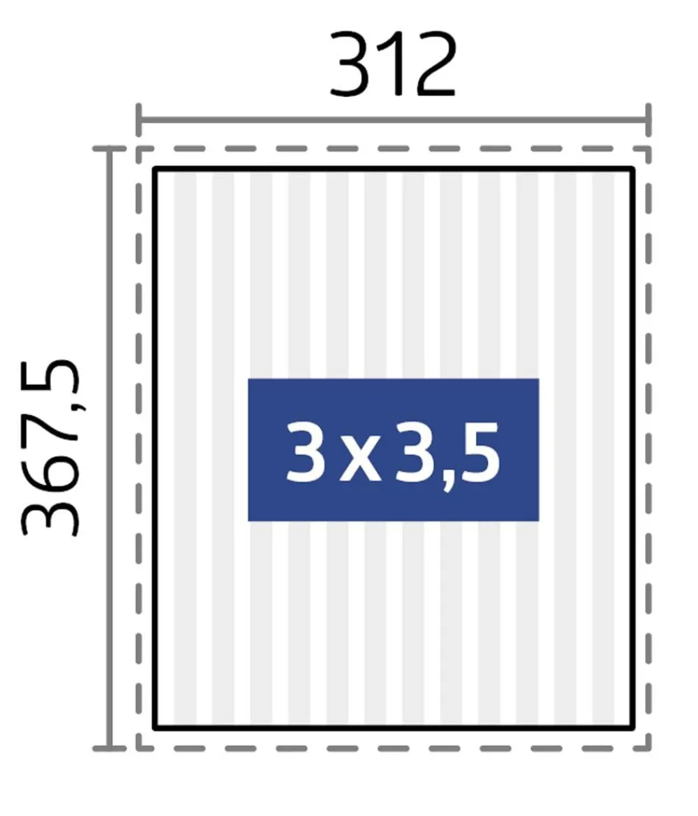 biohort Pergolen > Pergola 3 x 3,5 einfarbig, ca. B312/H264/T367,5 cm