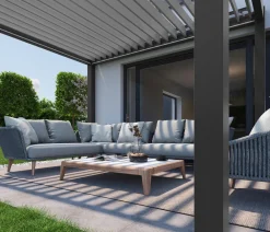 biohort Pergola 3 x 3,5 einfarbig, ca. B312/H264/T367,5 cm Dunkelgrau