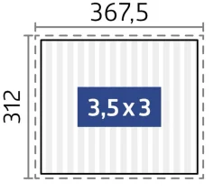 biohort Pergola 3,5 x 3 einfarbig, ca. B367,5/H264/T312 cm Weiß Best